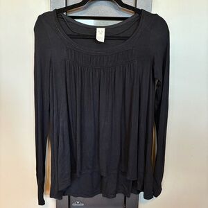 We the Free - Free People Black Cotton Swing Shirt - size XS